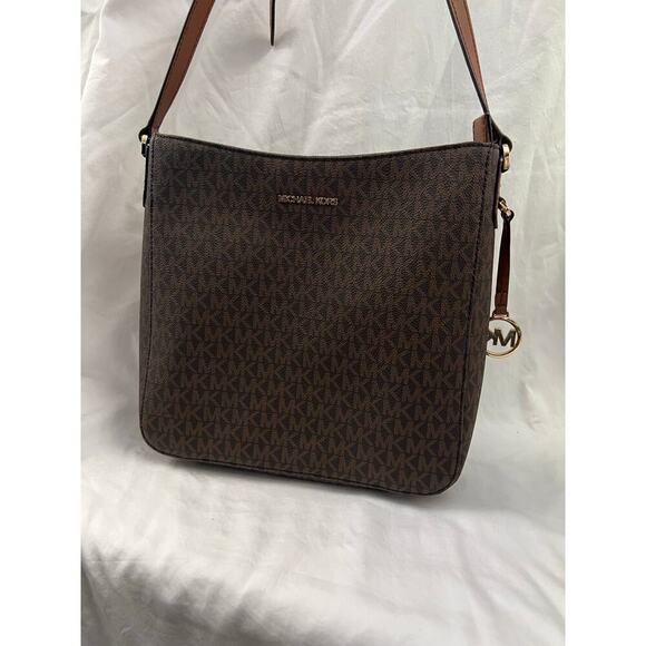 Michael Kors Brown Logo Classic Crossbody Purse GS - Picture 3 of 6